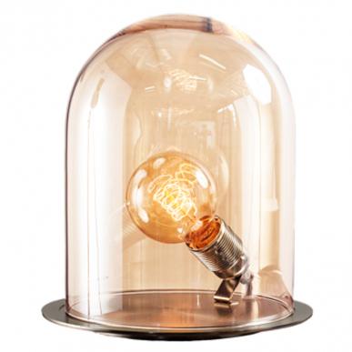 Golden Smoke Glow in a Dome Lamp